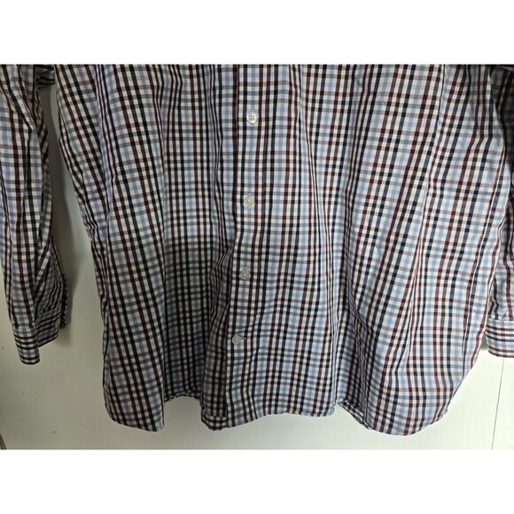 Duluth Trading Shirt Mens 3XLT Wrinkle Fighter Plaid Cotton Button Down Casual - Picture 3 of 7